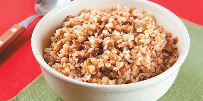 Menù dietetico del grano saraceno